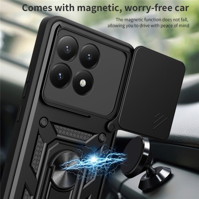 "Mozhi" Kickstand pastiprinātas aizsardzības apvalks - melns (Xiaomi 15T)