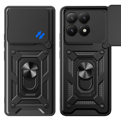 „Mozhi“ Kickstand sustiprintos apsaugos dėklas - juodas (Xiaomi 15T)