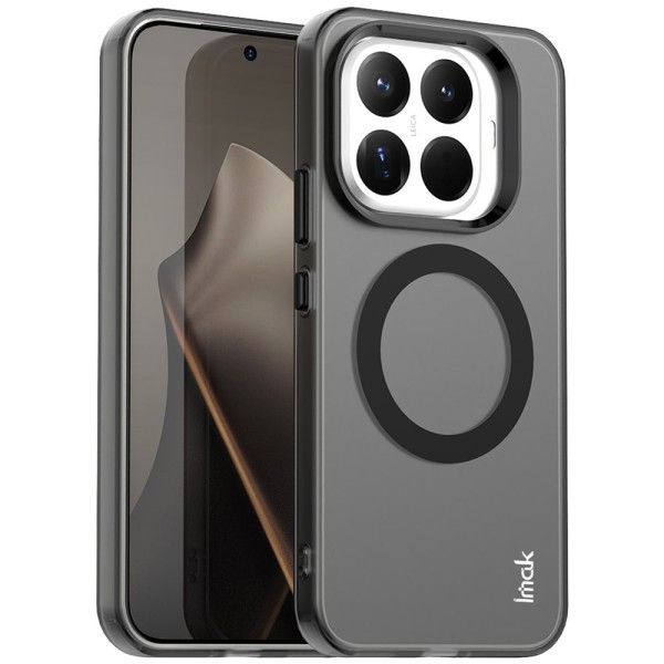 "IMAK" Candy MagSafe matēts cieta silikona (TPU) apvalks - melns (Xiaomi 15T Pro)