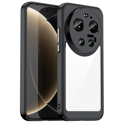 "Mofan" caurspīdīgs cieta silikona (TPU) apvalks - melns (Xiaomi 17 Ultra)
