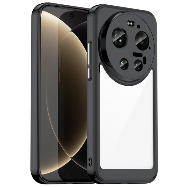 „Mofan“ skaidrus kieto silikono (TPU) dėklas - juodas (Xiaomi 17 Ultra)