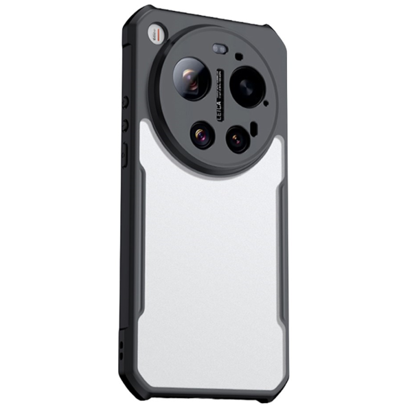 „XUNDD“ kieto silikono (TPU) akrilinis dėklas - skaidrus / juodas (Xiaomi 17 Ultra)