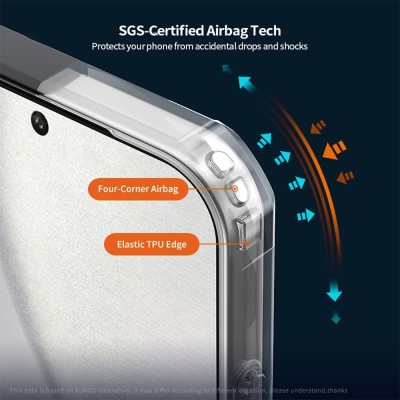 „XUNDD“ kieto silikono (TPU) akrilinis dėklas - skaidrus / juodas (Xiaomi 17 Ultra)