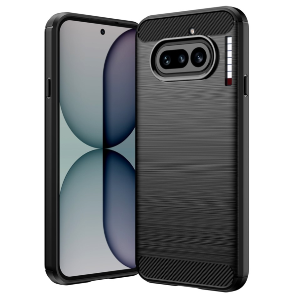 „AILES“ Carbon kieto silikono (TPU) dėklas - juodas (Nothing Phone 4a)