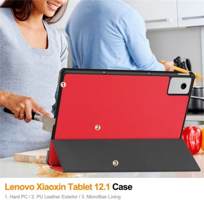 „Saige" Flip case - Red (Idea Tab Plus)