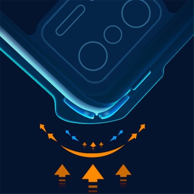 "XUNDD" cieta silikona (TPU) akrils apvalks - dzidrs / melns (11T / 11T Pro)