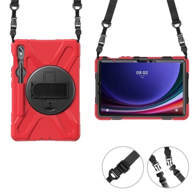 Pastiprinātas aizsardzības apvalks - sarkans (Galaxy Tab S7 11" / S8 11" / S9 11" / S9 FE 5G / S10 FE / S10 Lite)