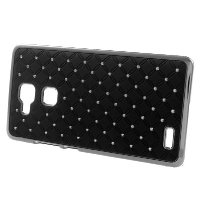 Huawei Ascend Mate 7 elegants melns apvalks ar spīduļiem / Vacins.lv