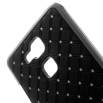 Huawei Ascend Mate 7 elegants melns apvalks ar spīduļiem / Vacins.lv