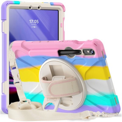 Pastiprinātas aizsardzības apvalks - krāsains / rozs (Galaxy Tab S7 11" / S8 11" / S9 11" / S9 FE 5G / S10 FE / S10 Lite)