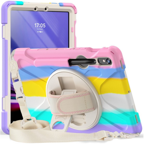 Sustiprintos apsaugos dėklas - spalvotas / rožinis (Galaxy Tab S7 11" / S8 11" / S9 11" / S9 FE 5G / S10 FE / S10 Lite)
