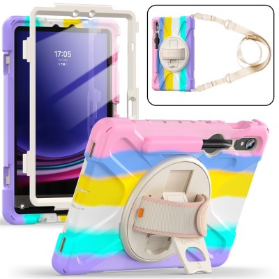 Pastiprinātas aizsardzības apvalks - krāsains / rozs (Galaxy Tab S7 11" / S8 11" / S9 11" / S9 FE 5G / S10 FE / S10 Lite)