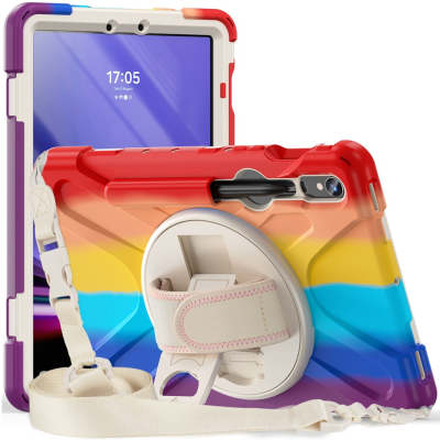 Pastiprinātas aizsardzības apvalks - krāsains / sarkans (Galaxy Tab S7 11" / S8 11" / S9 11" / S9 FE 5G / S10 FE / S10 L