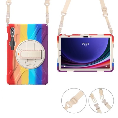 Sustiprintos apsaugos dėklas - spalvotas / raudonas (Galaxy Tab S7 11" / S8 11" / S9 11" / S9 FE 5G / S10 FE / S10 Lite)