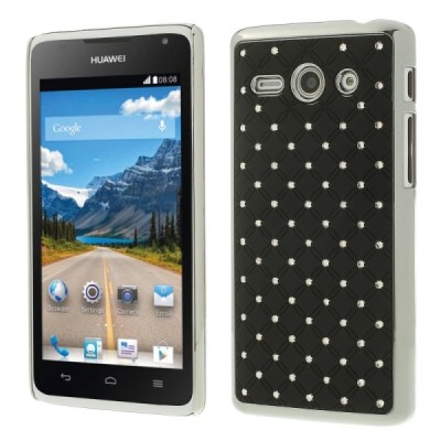 Huawei Ascend Y530 elegants melns apvalks ar spīduļiem / Vacins.lv