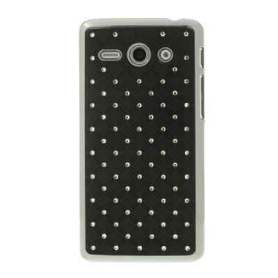 Huawei Ascend Y530 elegantiškas juodas dėklas su blizgučiais / Priedai.lt
