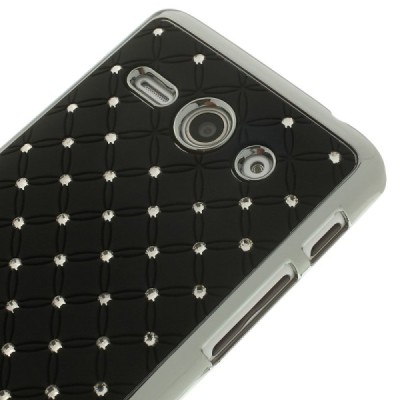 Huawei Ascend Y530 elegantiškas juodas dėklas su blizgučiais / Priedai.lt