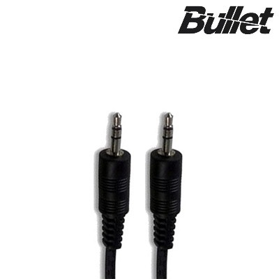 „Bullet“ 3.5 mm AUX stereo garso laidas (1 metras, juodas) / Priedai.lt