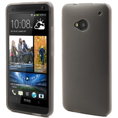 Perregimas tamsintas HTC One M7 pilkas dėklas (Dėkliukas) / Priedai.lt