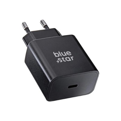 „Blue Star“ tīkla lādētājs (45W) - melns + USB-C vads