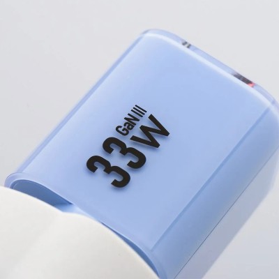 „Forcell“ F-Energy Crystal sienas lādētājs (33W) - balts + USB-C zils