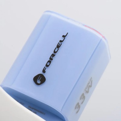 „Forcell“ F-Energy Crystal seinalaadija (max 33W) + C-tüüpi kaabel - sinine