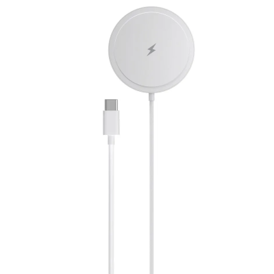 „Blue Star“ Magnetic Charging Stand Wireless Compact Charger - White (15W)