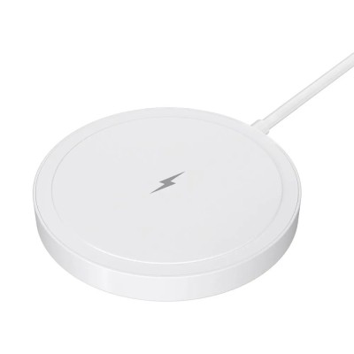 „Blue Star“ Magnetic Charging Stand belaidis kompaktiškas įkroviklis - baltas (15W)
