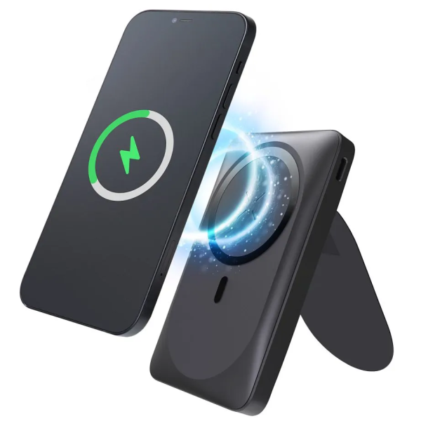 „Forcell“ Magnetic Mini Air MagStand išorinė baterija - juoda (10000 mAh, 20W)