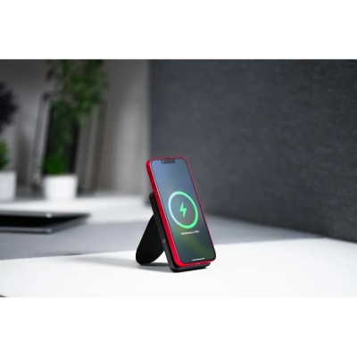 „Forcell“ Magnetic Mini Air MagStand Power Bank - melns (10000 mAh, 20W)