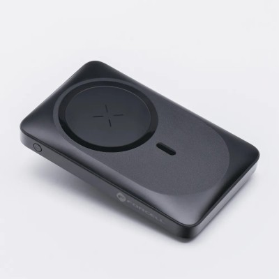 „Forcell“ Magnetic Mini Air MagStand Power Bank - melns (10000 mAh, 20W)