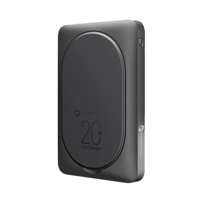 „Forcell“ Magnetic Mini Air MagStand išorinė baterija - juoda (10000 mAh, 20W)