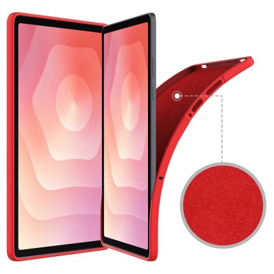 „Shell“ kieto silikono (TPU) dėklas - raudonas (Galaxy Tab S11)