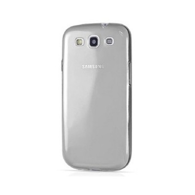 Samsung Galaxy S3 skaidrus (permatomas) kieto silikono TPU ploniausias pasaulyje pilkas dėklas / Priedai.lt