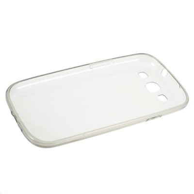 Samsung Galaxy S3 skaidrus (permatomas) kieto silikono TPU ploniausias pasaulyje pilkas dėklas / Priedai.lt