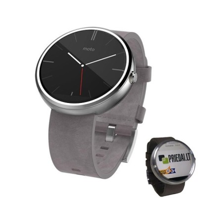 „Motorola“ Moto 360 pelēks viedie pulkstenis / Vacins.lv