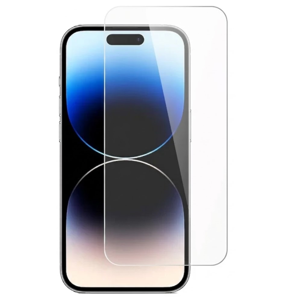 „Tempered Glass“ (nepilno dengimo) apsauginis ekrano stiklas - skaidrus (iPhone 15 Plus)