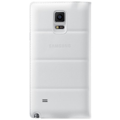 Samsung Galaxy Note 4 N910 oficiāls S View Cover atvērams balts ādas maciņš / Vacins.lv