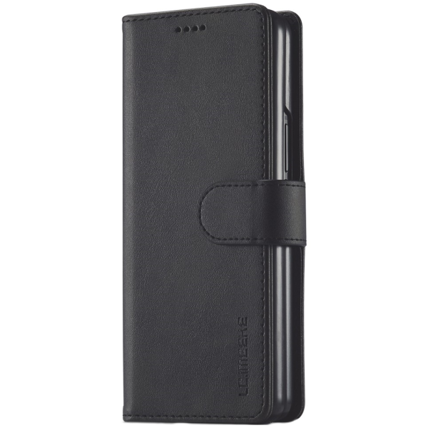 „LC.IMEEKE“ atverčiamas dėklas, knygutė - juodas (Galaxy Fold3)