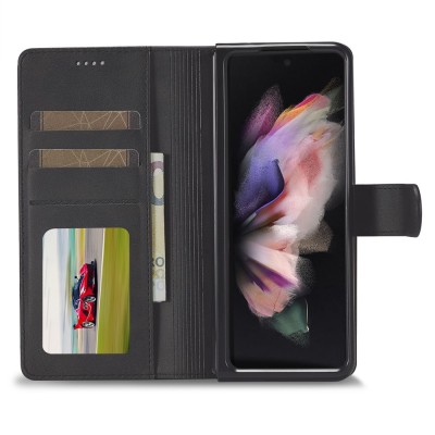 „LC.IMEEKE“ atverčiamas dėklas, knygutė - juodas (Galaxy Fold3)