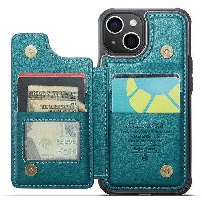 „CaseMe“ Wallet kaaned - roheline (iPhone 15)