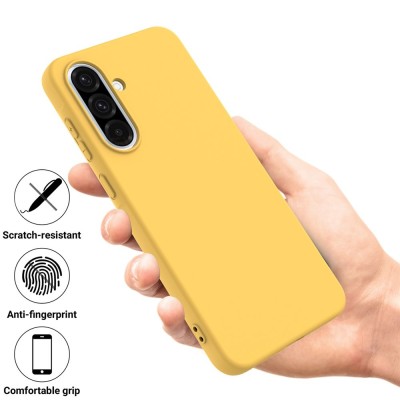 "Shell" kõva silikoon (TPU) ümbris – kollane (Galaxy A56 / A36)