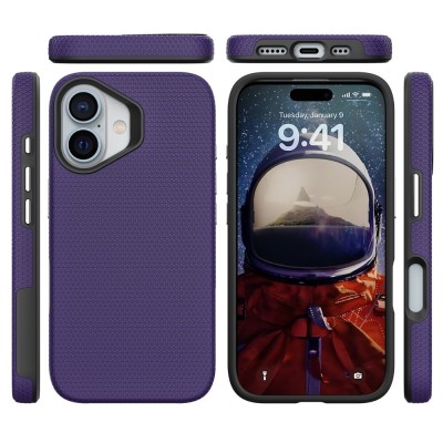 „TUTU“ Shockproof kieto silikono  dėklas - violetinis (iPhone 16)