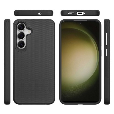 „TUKU“ Shockproof kieto silikono  dėklas - juodas (Galaxy S25 FE)
