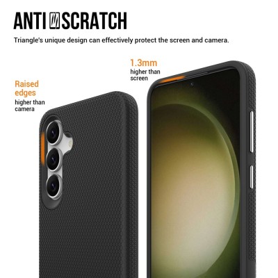 „TUTU“ Shockproof ciets silikona korpuss - melns (Galaxy S25 FE)