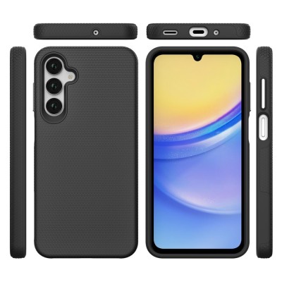 „TUKU“ Shockproof hard silicone case - black (Galaxy A37 / A27 / A36 / A56)