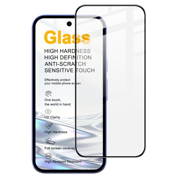 "IMAK" Tempered Glass täielik katvus kaitsev ekraaniklaas - must (Pixel 10a)