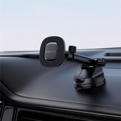 "ACEFAST" magnetic black car phone holder (by the window) | Priedai.lt