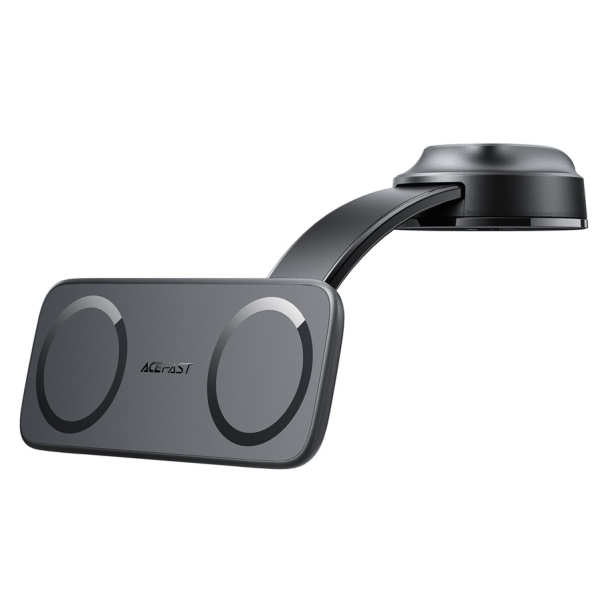 „ACEFAST“ D60 dvigubas magnetinis automobilinis telefono laikiklis (ant panelės) - juodas