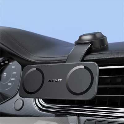 „ACEFAST“ D60 dvigubas magnetinis automobilinis telefono laikiklis (ant panelės) - juodas